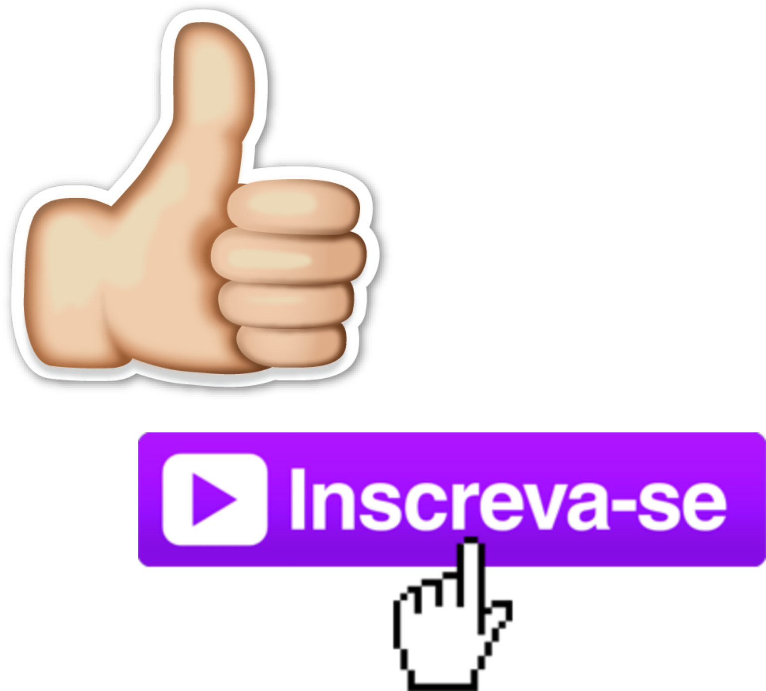 Thumbs Up Subscribe Button Graphic