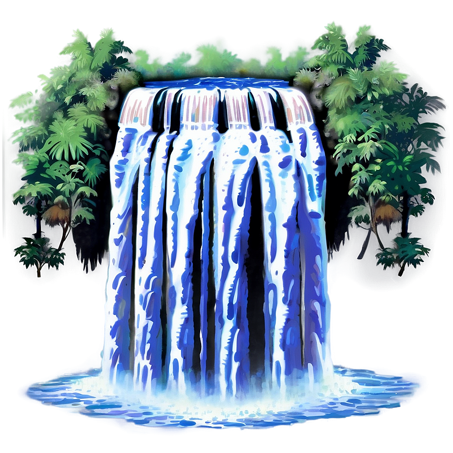 Thunderous Waterfall Cascade Png Uau