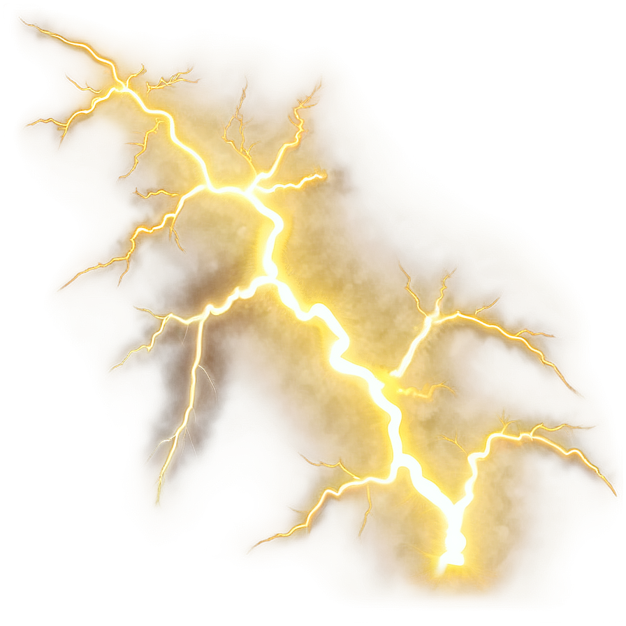 Thunderous Yellow Lightning Png 95