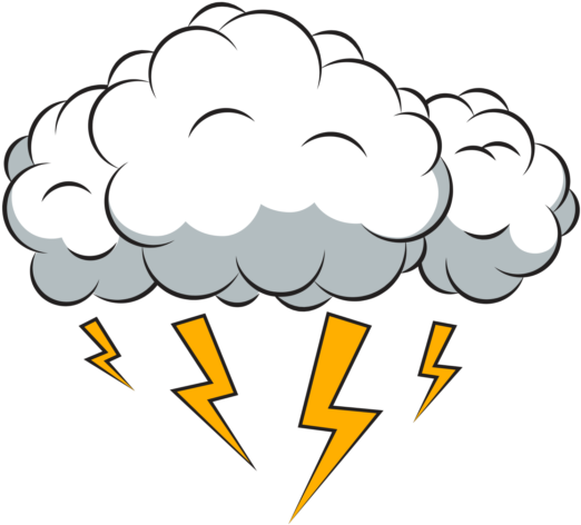 Thunderstorm Cloud Cartoon Illustration