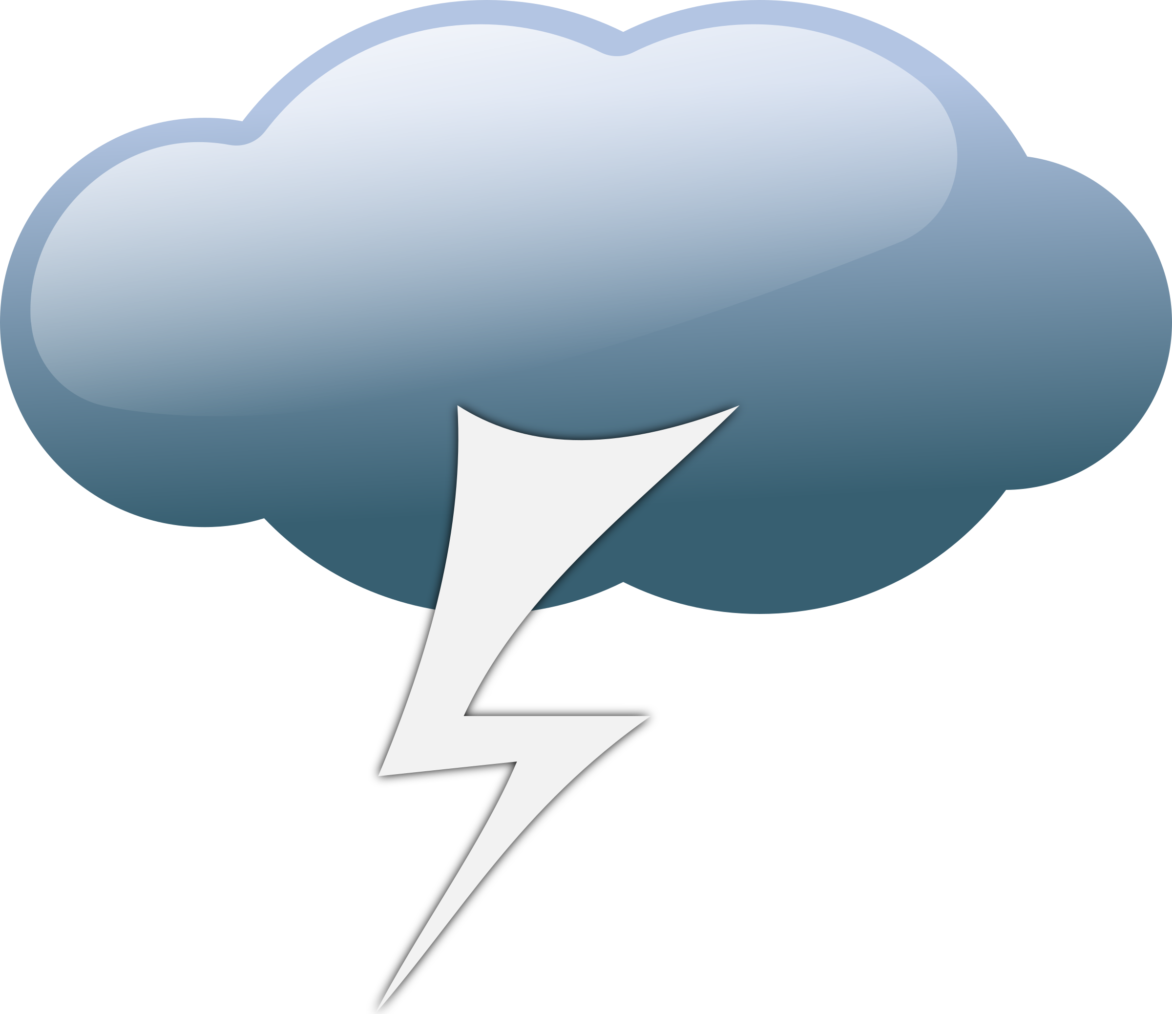 Weather Symbols 6 Clip Arts - Thunderstorm Weather Symbol, HD Png Download PNG with transparent background