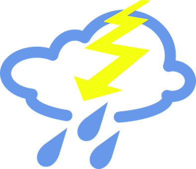 Thunderstorm Icon Graphic PNG with transparent background