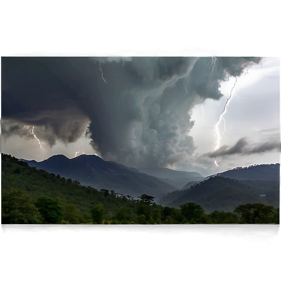 Thunderstorm Over Mountains Png Qoe26