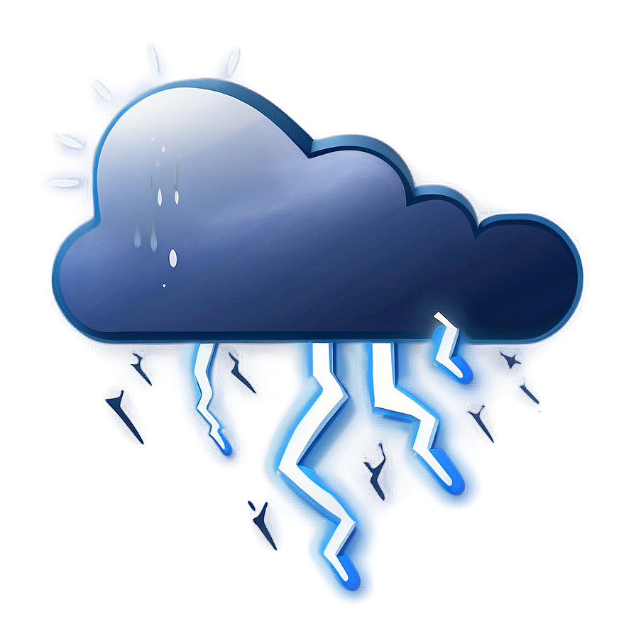 Thunderstorm Weather Icon Png 96