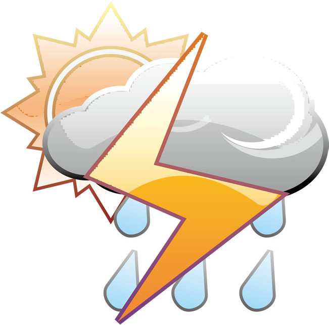 Thunderstorm Clipart Bad Weather Lightning Flashes - Lightning, HD Png Download PNG image with a transparent background, free high-resolution download