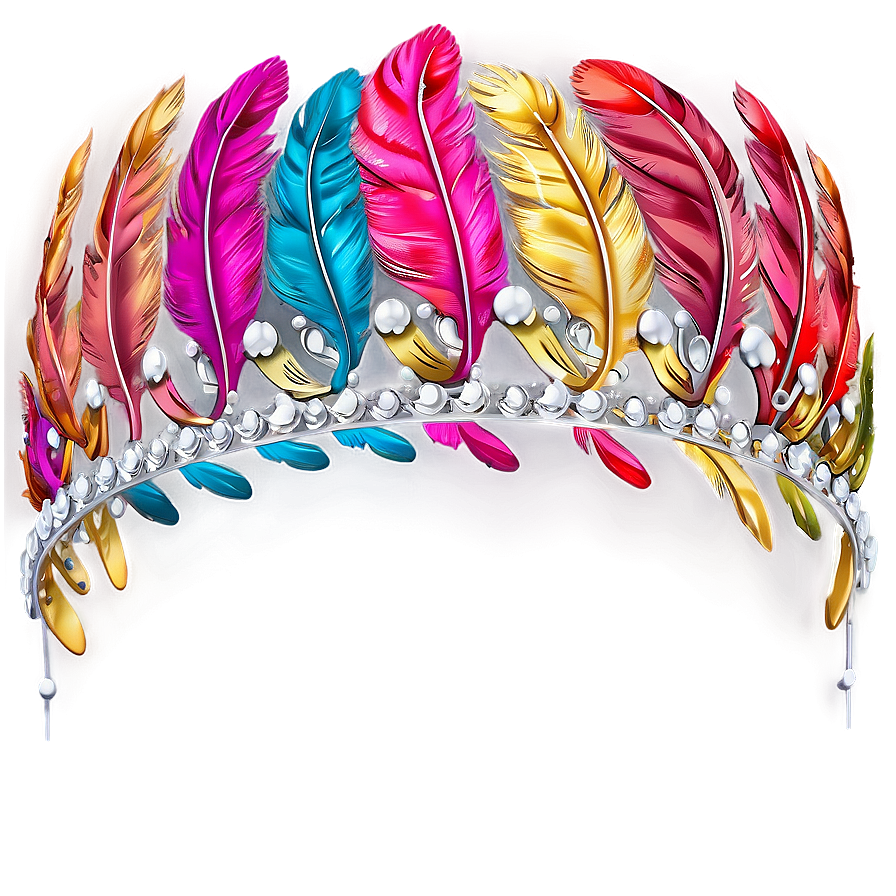 Tiara With Feathers Png 05252024