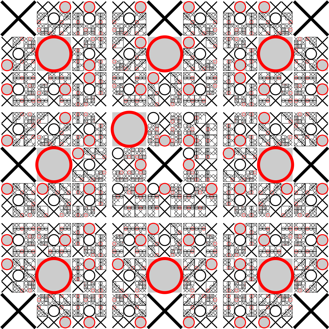 Tic Tac Toe Pattern Background