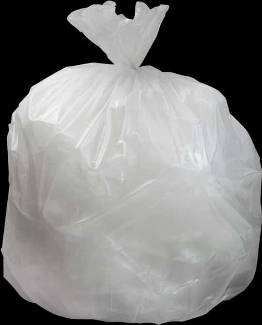 Tied White Garbage Bag