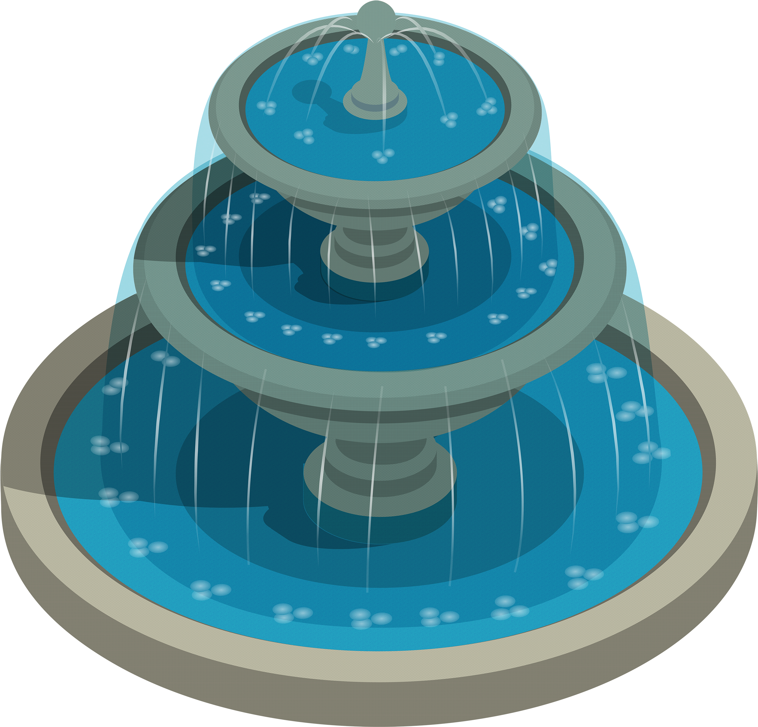 Round Water Fountain Png Clipart - Clipart Water Fountain Png, Transparent Png PNG with transparent background