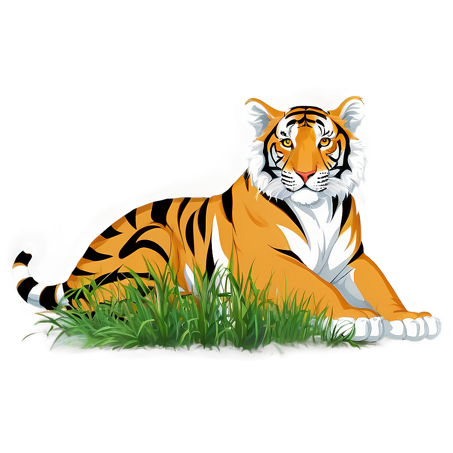 Tiger In Grass Png 31