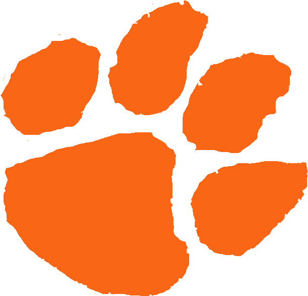 Tiger Paw Picture - Clemson Tigers Football Logo PNG with transparent background