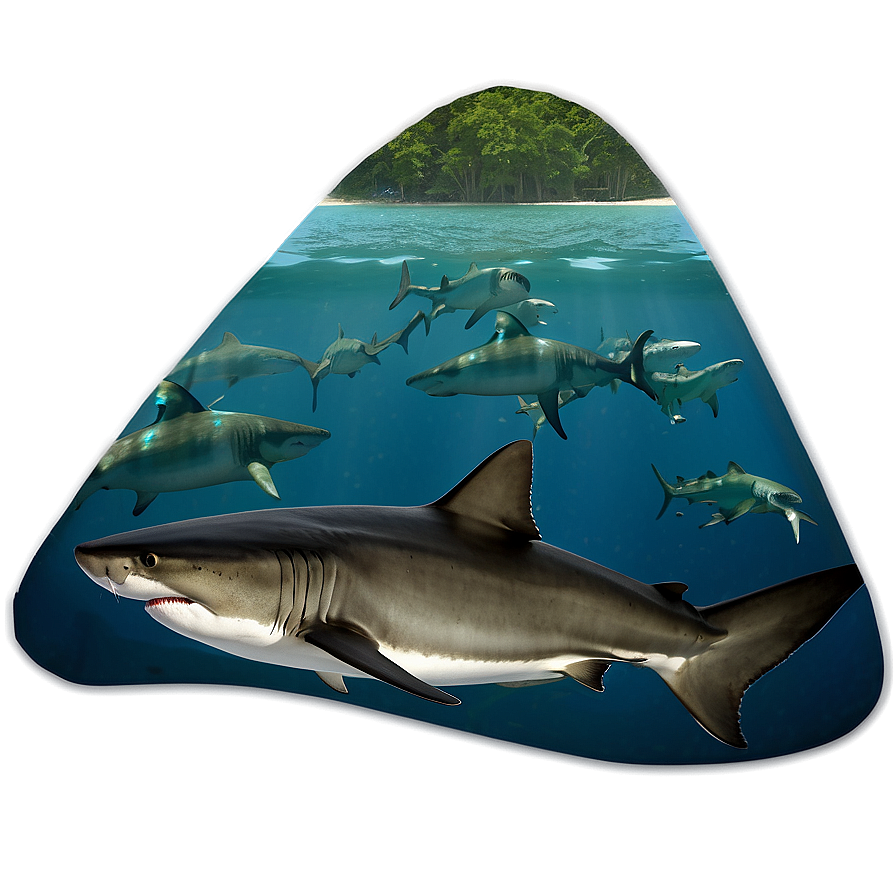 Tiger Shark In Ocean Scene Png 39