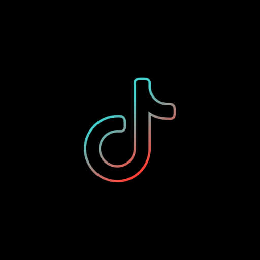 Tik Tok Logo Gradient Background