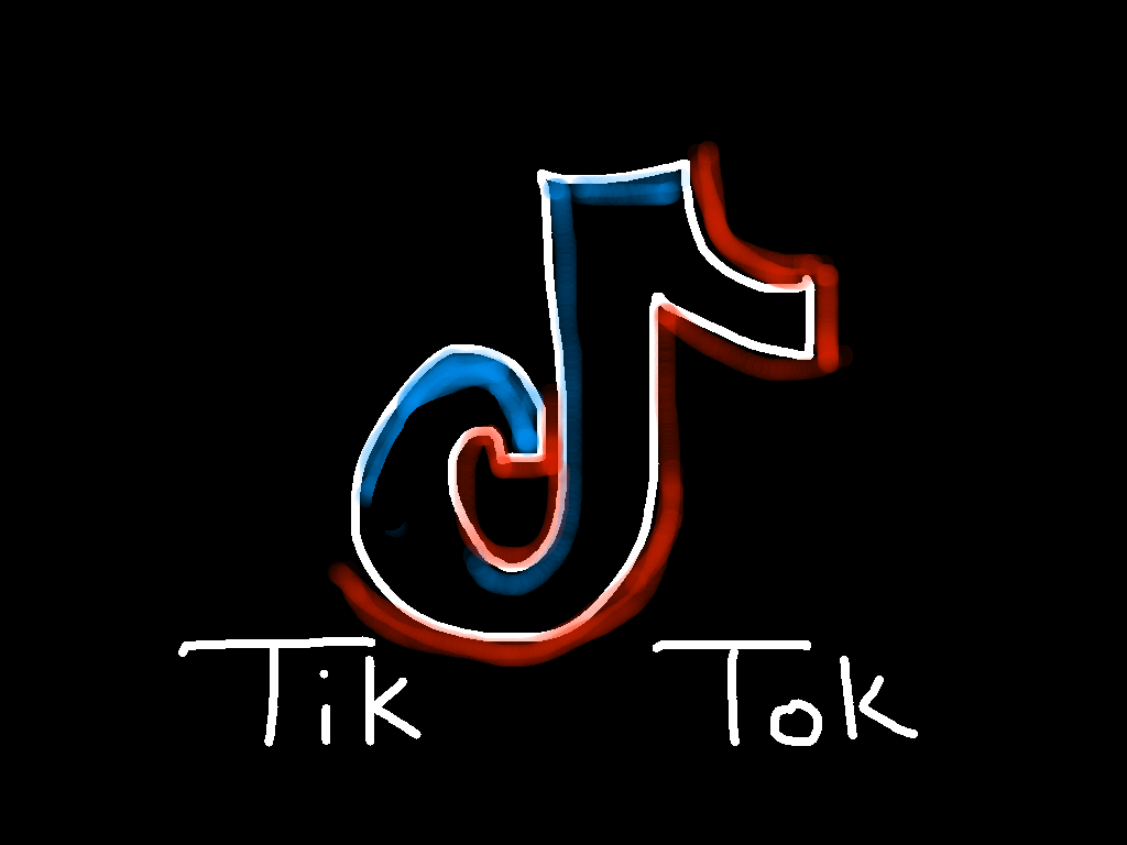 Tik Tok Logo Neon Style PNG with transparent background
