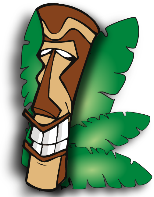 Tiki Mask Cartoon Illustration