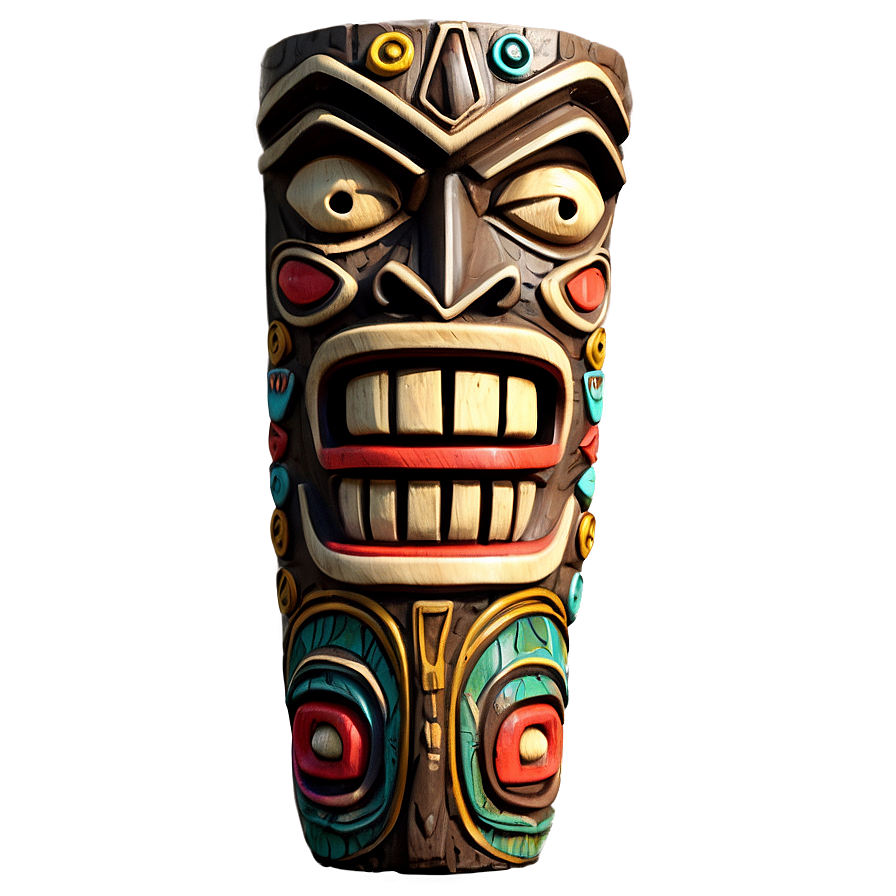 Tiki Warrior Statue Png 06132024