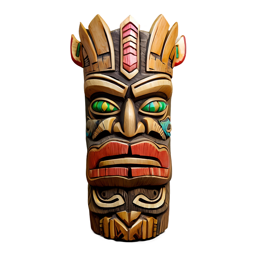 Tiki Warrior Statue Png 19