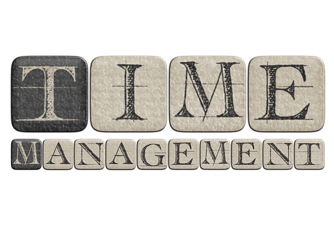 Time Management Vintage Blocks PNG with transparent background