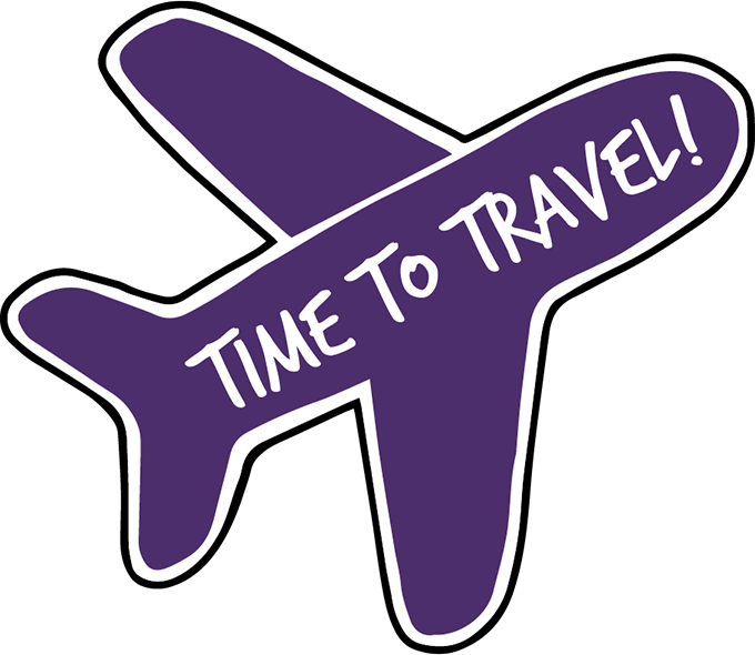 Time To Travel Airplane Sticker