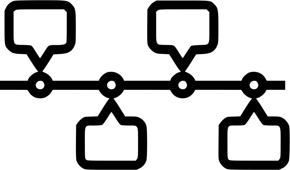Timeline Flowchart Graphic PNG with transparent background