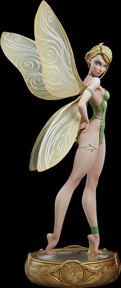 Tinkerbell Figurine Pose PNG with transparent background