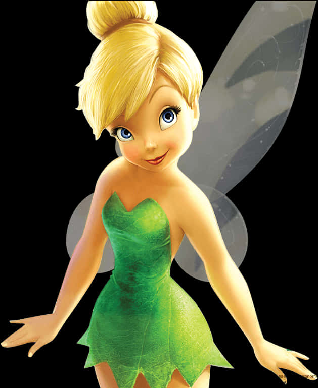 Tinkerbell Iconic Fairy Pose PNG with transparent background