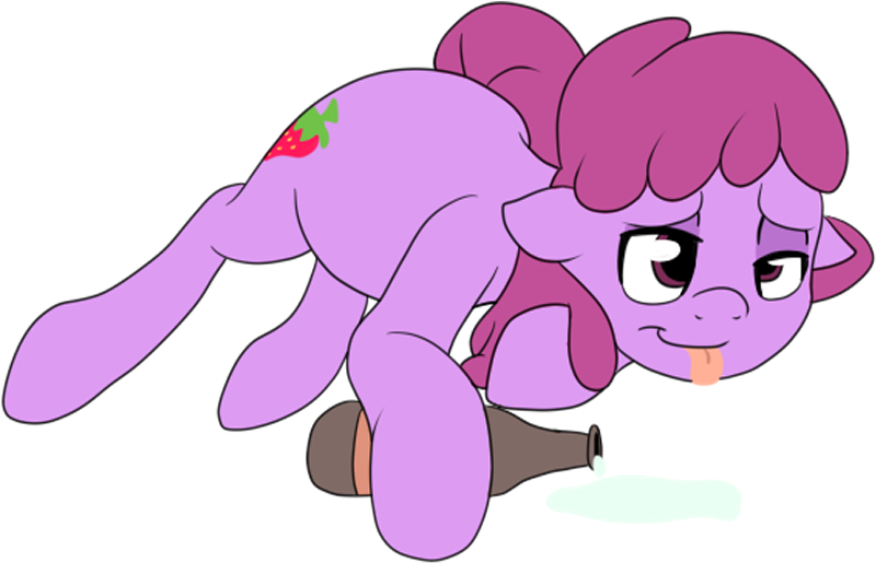 Tipsy Cartoon Pony Spilled Milk