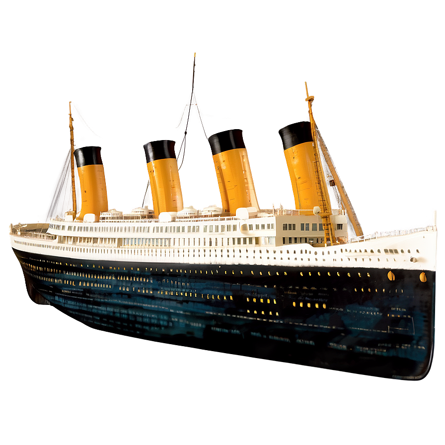 Titanic Shipwreck Art Png Cas6