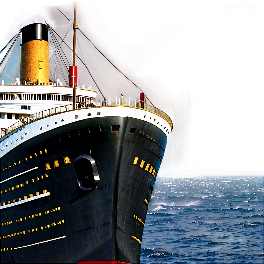 Titanic Vintage Poster PNG 05212024 PNG with transparent background