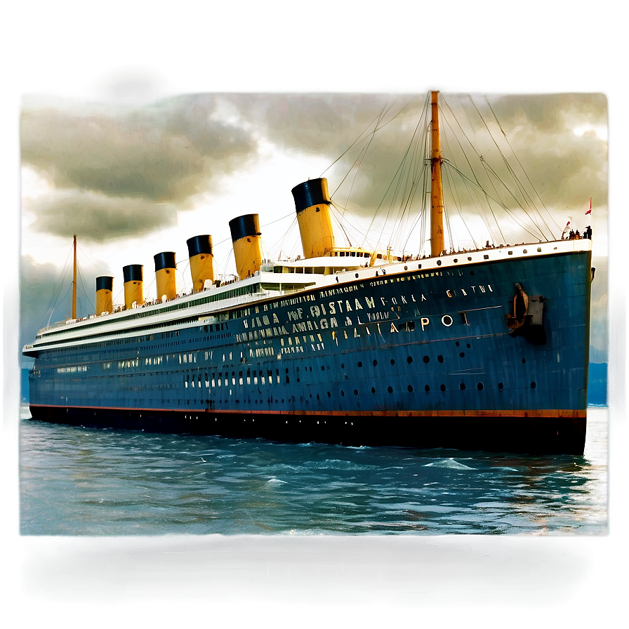 Titanic Vintage Poster PNG clq PNG with transparent background