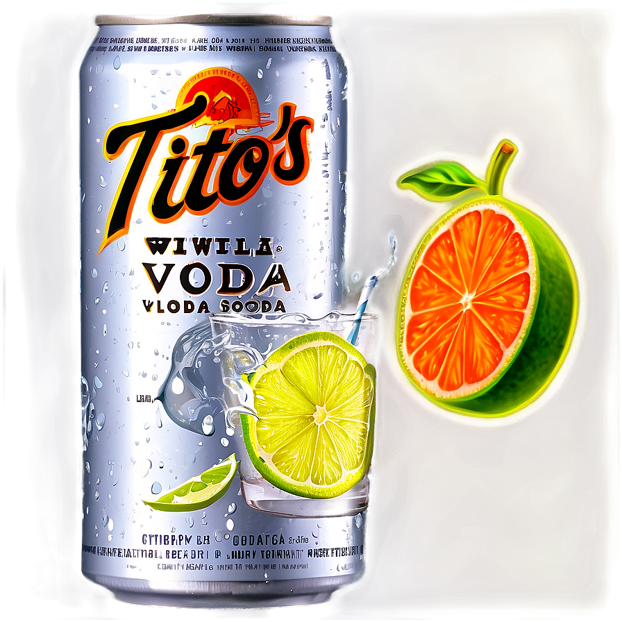 Tito's Vodka And Soda Png Gla