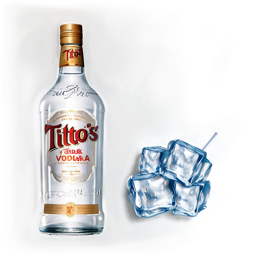 Tito's Vodka On Ice Png 06252024