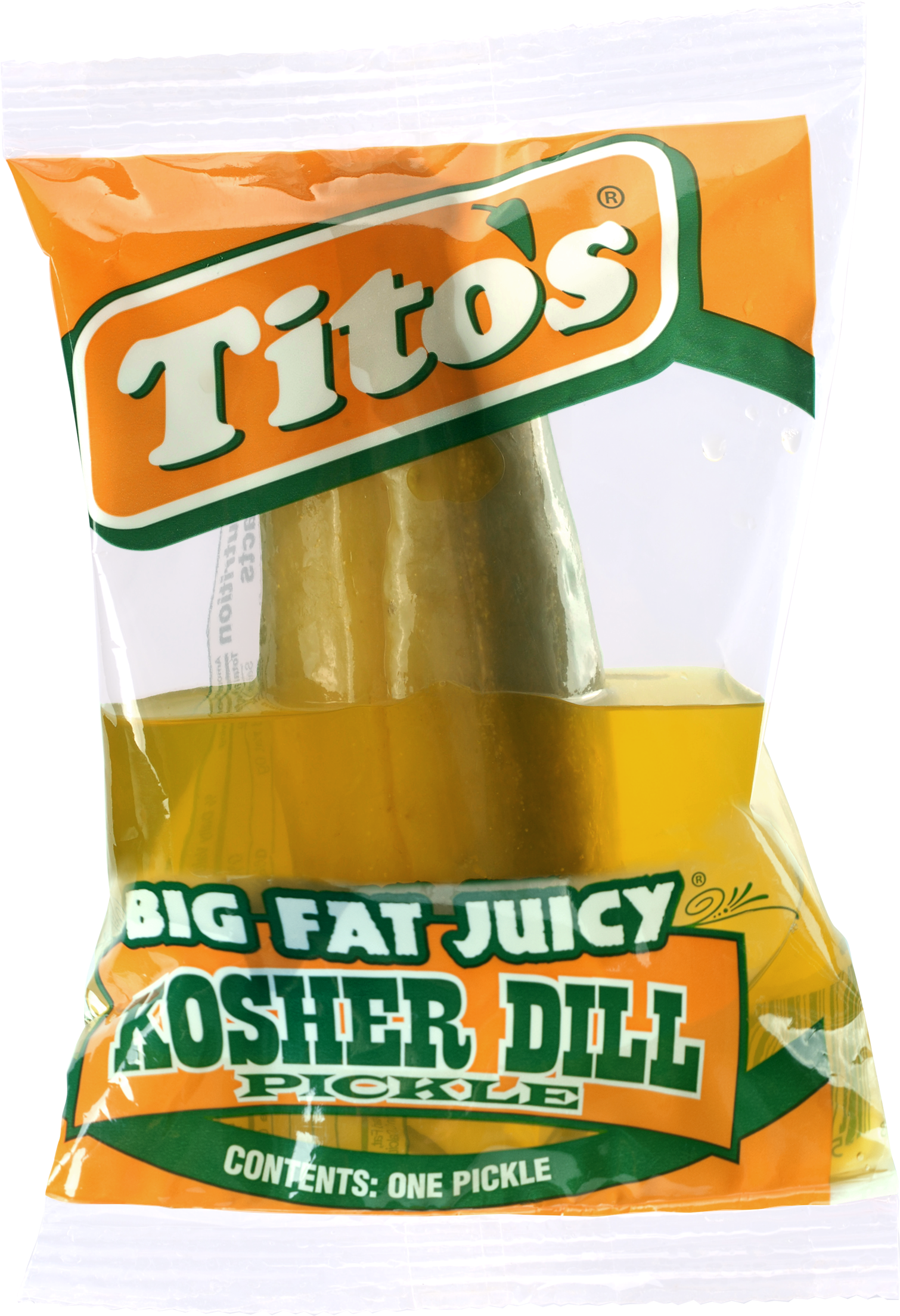 Titos Kosher Dill Pickle Package