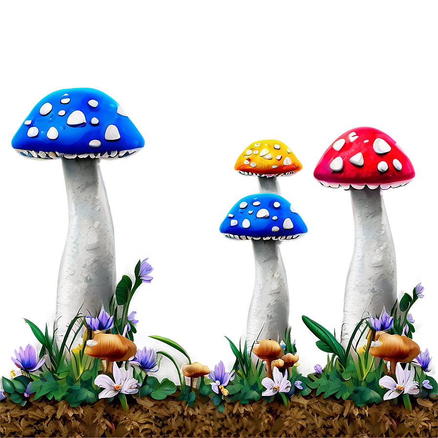 Toadstool Trio PNG 4 PNG image with a transparent background, free high-resolution download