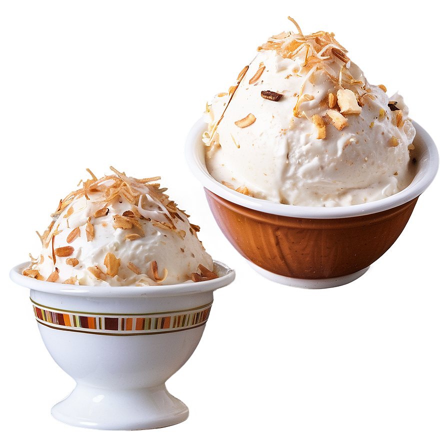 Toasted Coconut Ice Cream Sundae Png Cwq