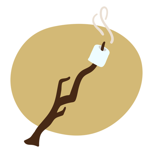 Toasted Marshmallowon Stick PNG with transparent background