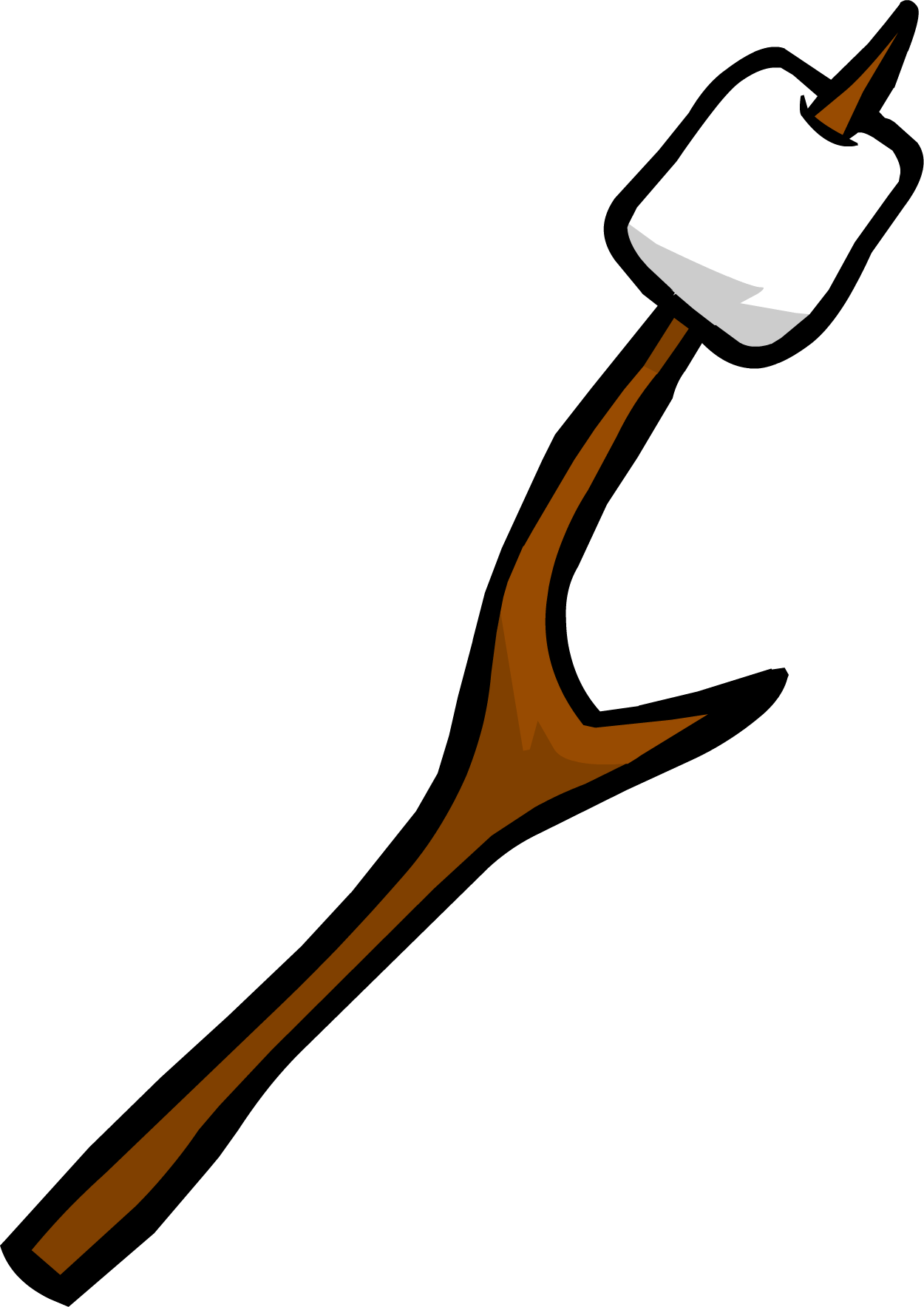 Toasted Marshmallowon Stick PNG with transparent background