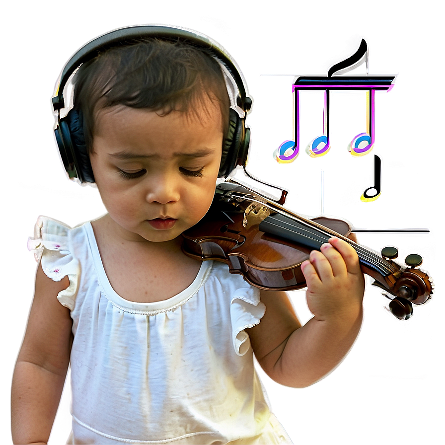 Toddler and Music PNG 06112024 PNG with transparent background