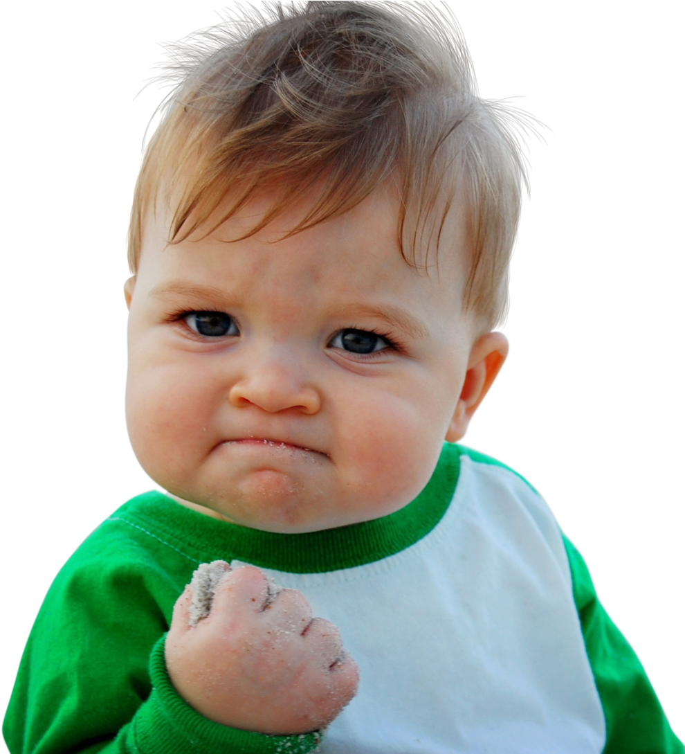 Toddler Skeptical Expression PNG with transparent background