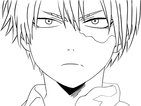 Todoroki Lineart - Shoto Todoroki Line Art, HD Png Download PNG with transparent background