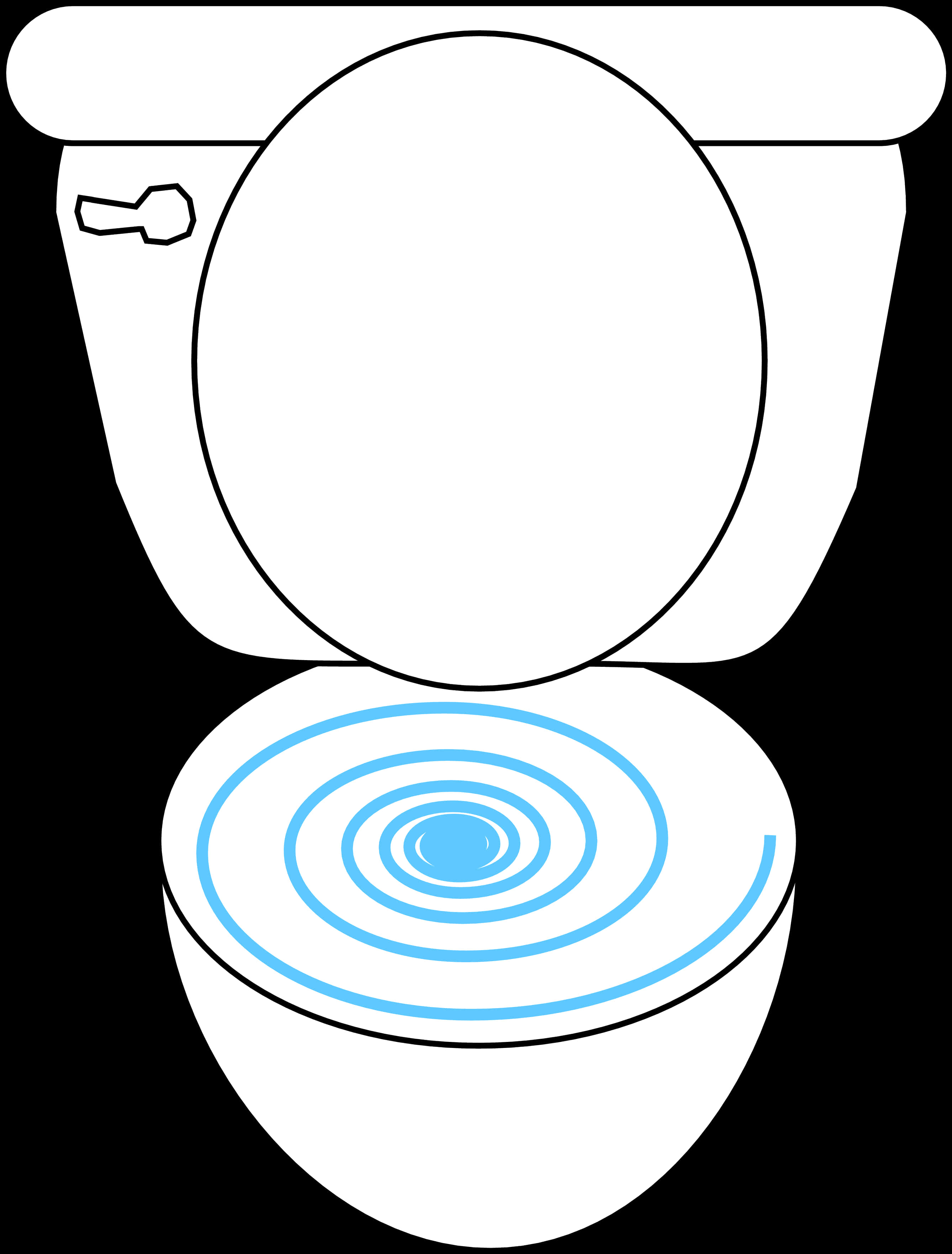 Swirly Toilet Clip Arts - Clipart Toilet Top View, HD Png Download PNG with transparent background