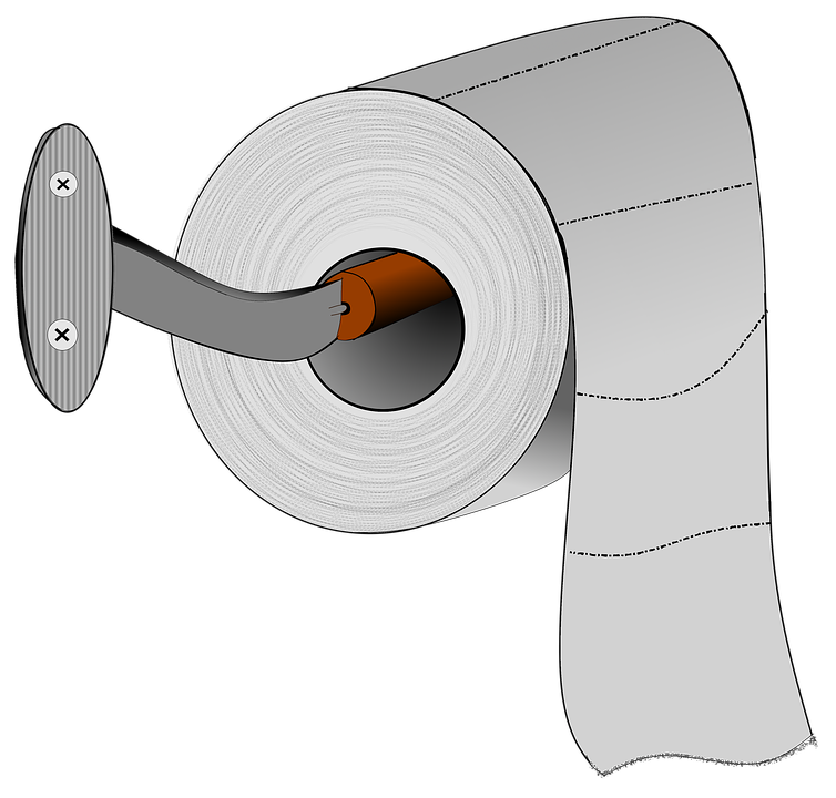 Toilet Paper Rollon Holder Illustration PNG with transparent background