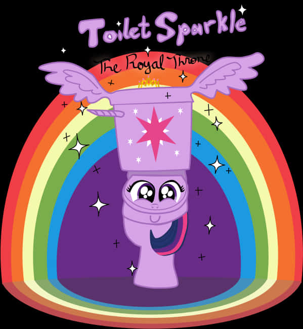 Toilet Sparkle Royal Throne Cartoon