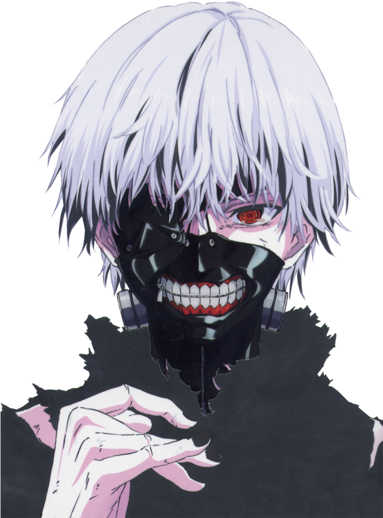 Tokyo Ghoul Anime Character PNG with transparent background