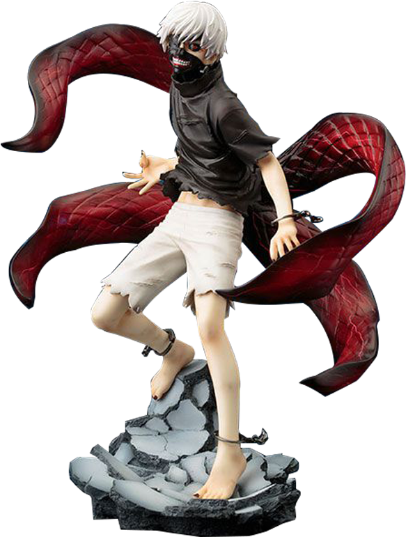 Tokyo Ghoul Anime Figure Action Pose PNG with transparent background