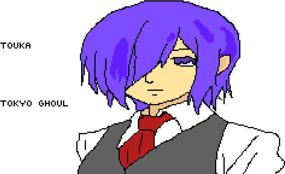 Tokyo Ghoul Touka Pixel Art