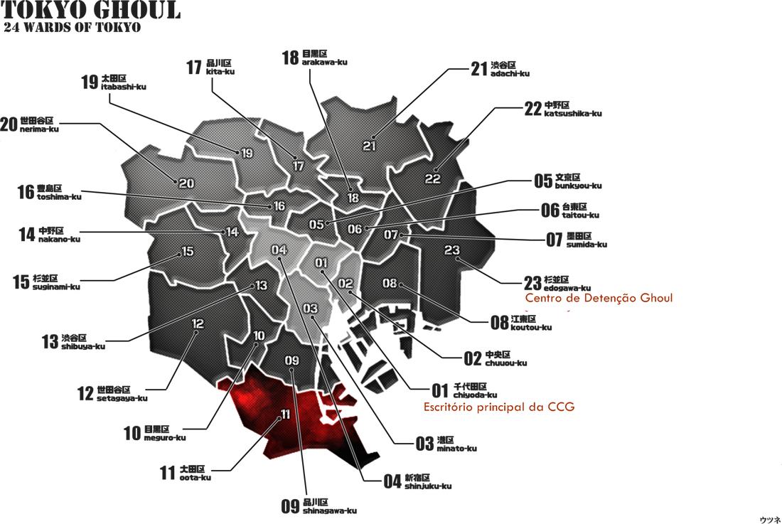 Tokyo Ghoul Wards Map