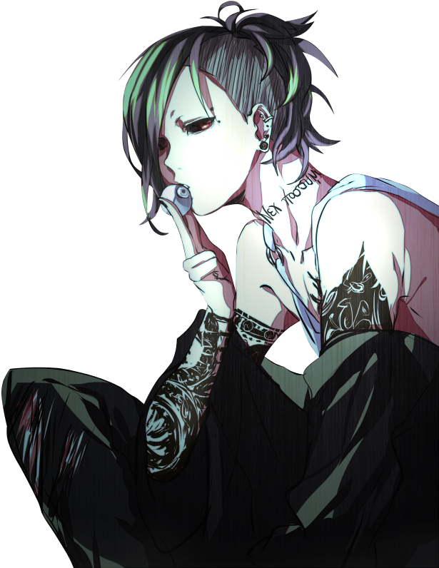 Tokyo Style Rebel Anime Character PNG with transparent background