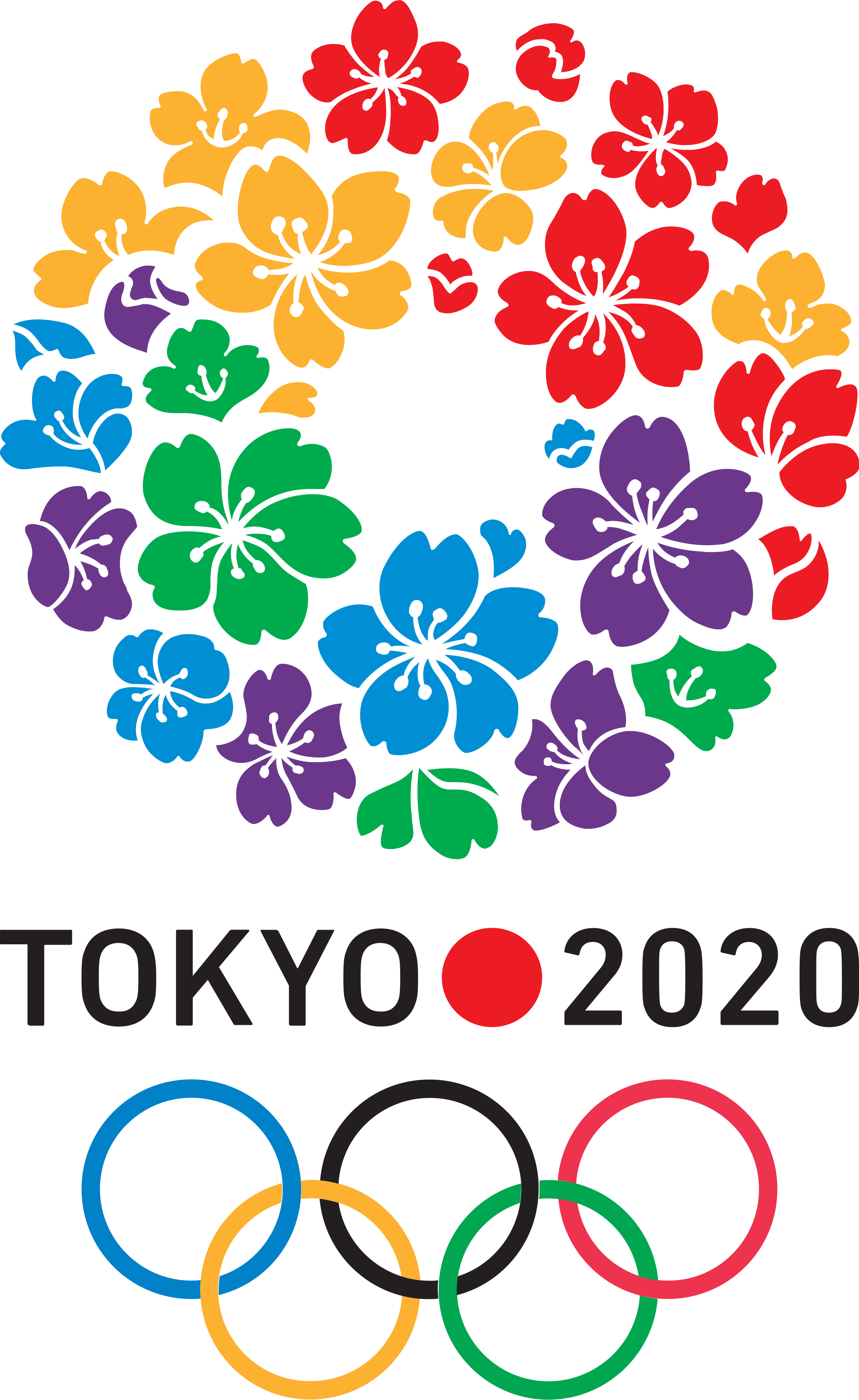 Tokyo2020 Olympics Logowith Floral Design