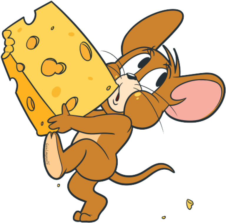 Tom And Jerry Png Image - Jerry Mouse With Cheese, Transparent Png PNG with transparent background